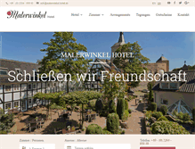 Tablet Screenshot of malerwinkel-hotel.de